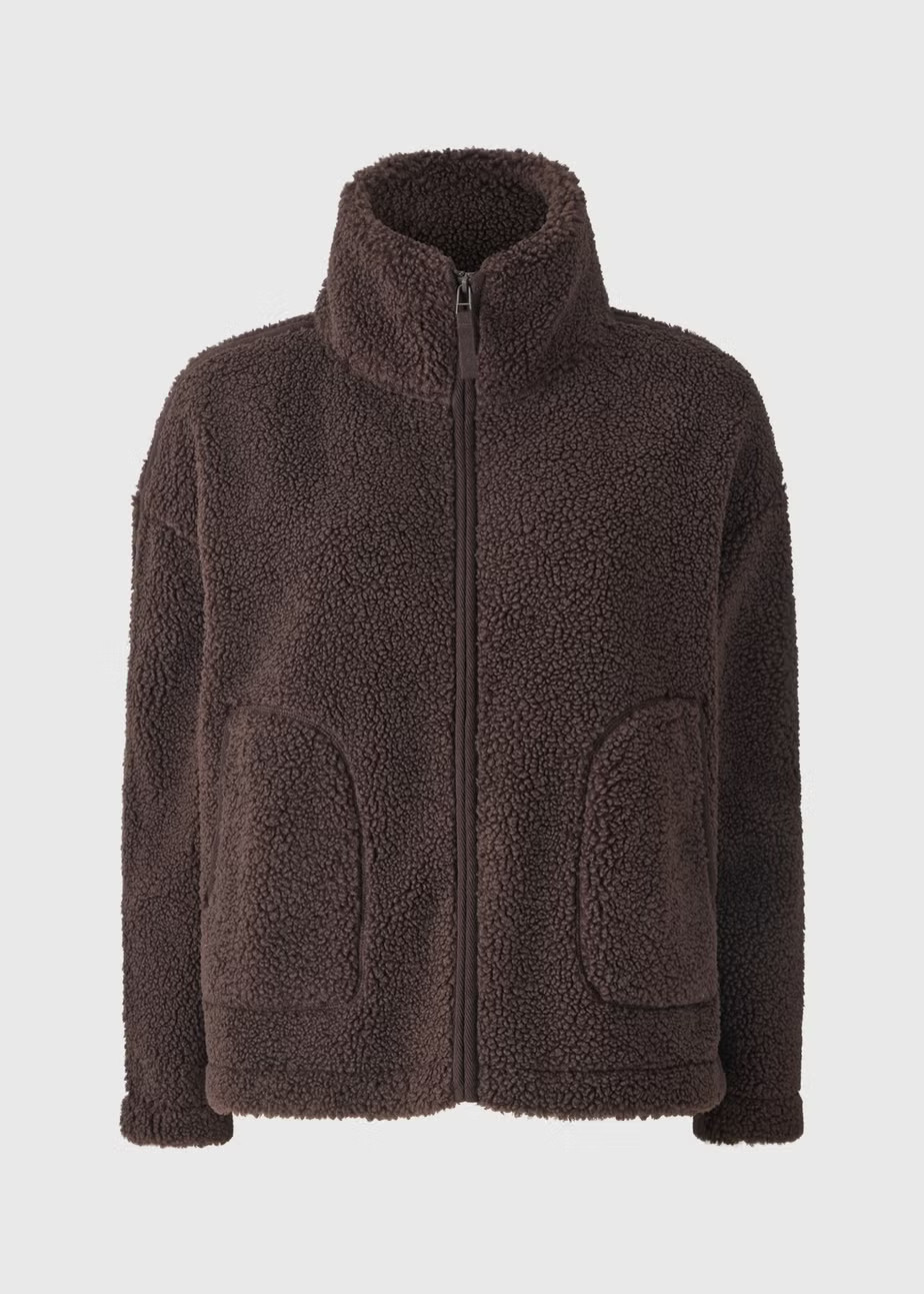 Chocolate Borg Zipped Jacket | Matalan (UK)