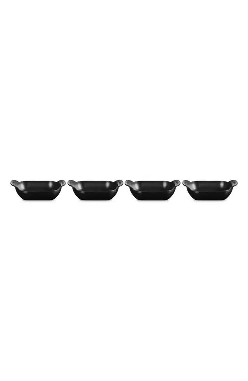 Le Creuset Gourmand Set of 4 1/3-Quart Enamel Cast Iron Rectangular Baker in Matte Black at Nordstrom | Nordstrom