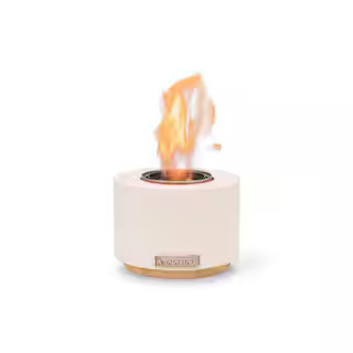 Cinder 7.25 in. Tabletop Gel Fuel Fire Bowl-White | The Home Depot