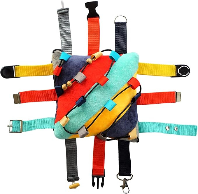 SENSORY4U Buckle Pillow Sensory Fine Motor Development Toy Activity Plushie - OT Therapy Tool Thr... | Amazon (US)