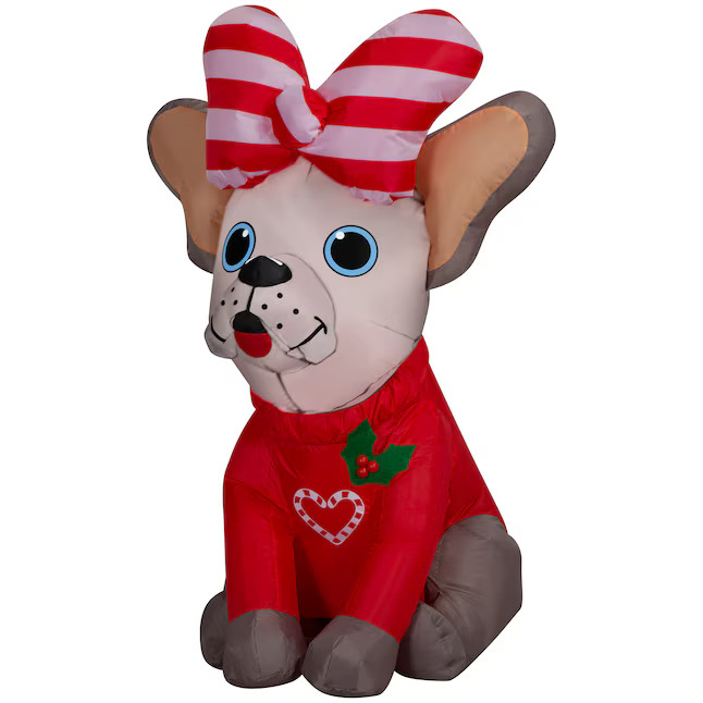 Holiday Living 3.5-ft Lighted Dog Christmas Inflatable | Lowe's