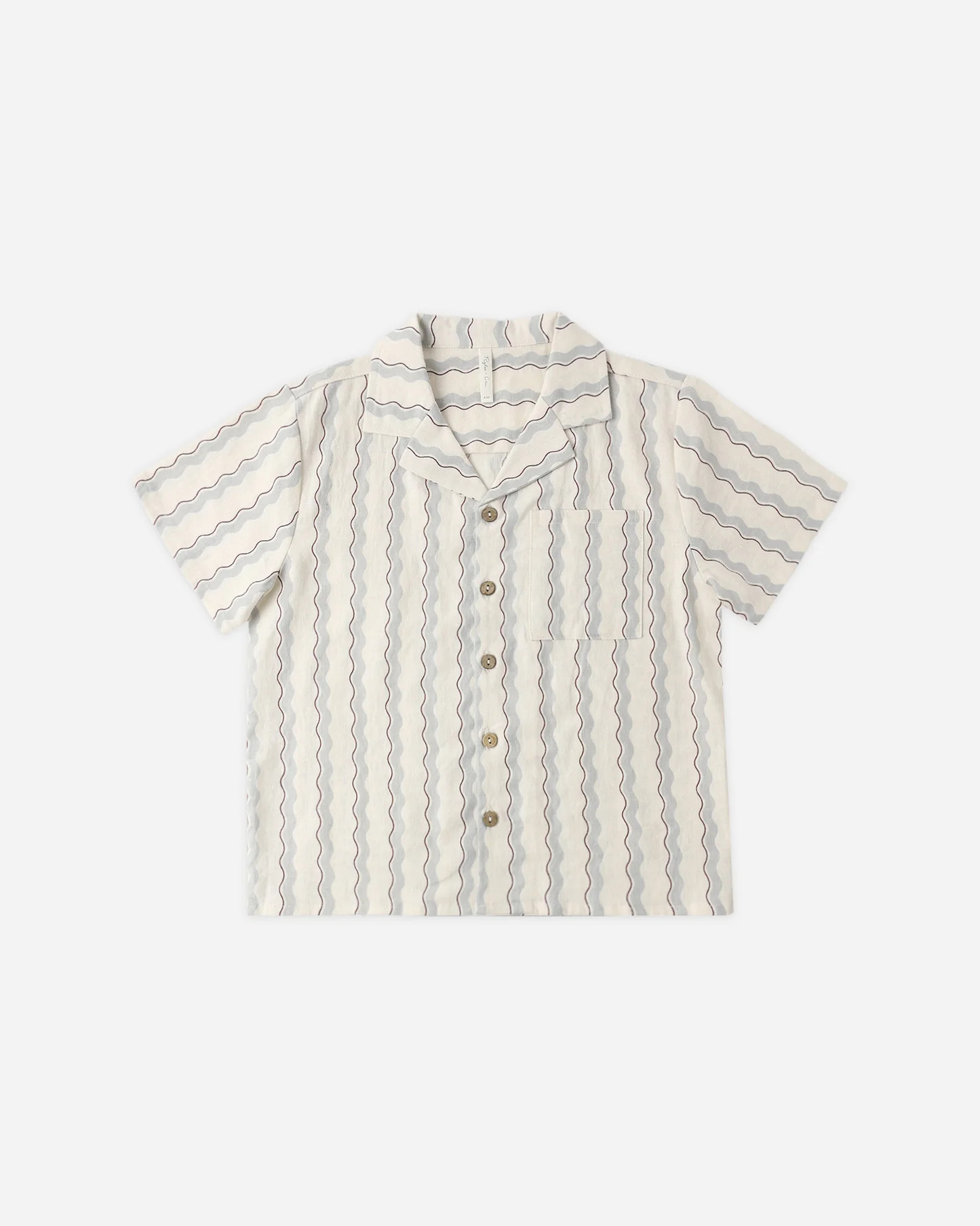 Lapel Collar Shirt Wave Stripe | Rylee + Cru