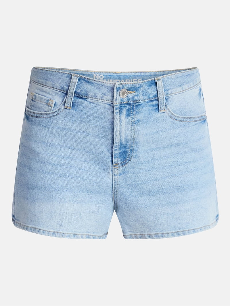 No Boundaries Denim Mom Shorts, 2.25" Inseam, Women's 00-20 | Walmart (US)
