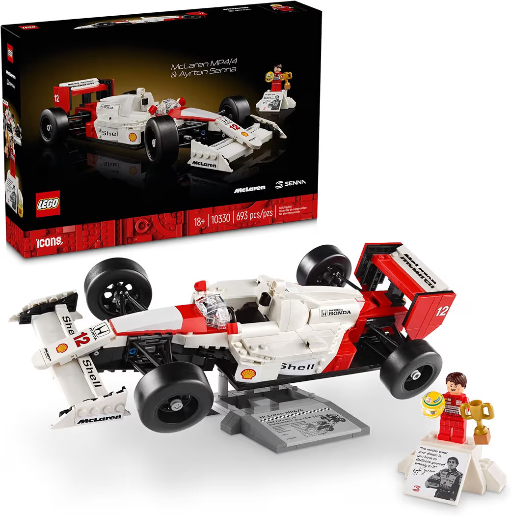 LEGO Icons McLaren MP4/4 & Ayrton Senna Minifigure Model Car Kit - Buildable F1 McLaren Set for A... | Amazon (US)