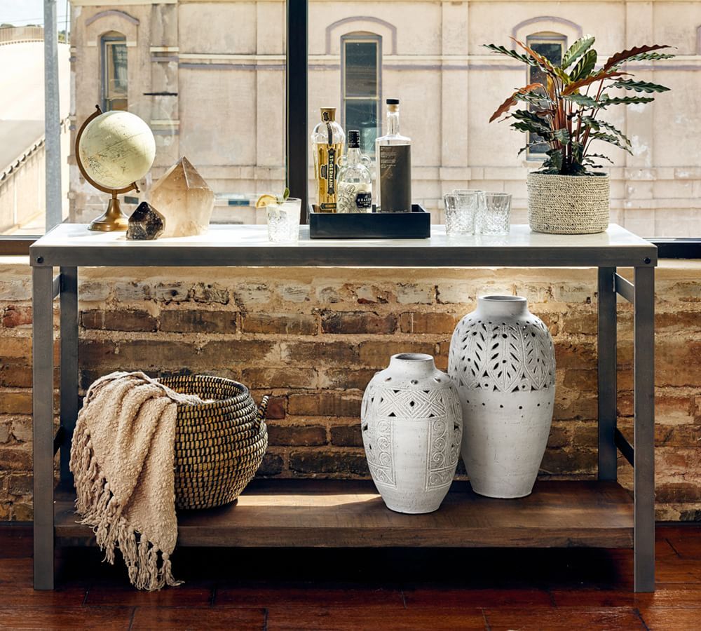 Upland 60" Marble Console Table | Pottery Barn (US)