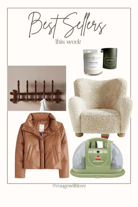 Best sellers this week! Shearling chair, crate and barrel sale, bissel green machine, coat hook, amber interiors, amber Lewis, Abercrombie jacket, leather jacket, Christmas candle, jack daily candle 

#LTKGiftGuide #LTKCyberweek #LTKHoliday