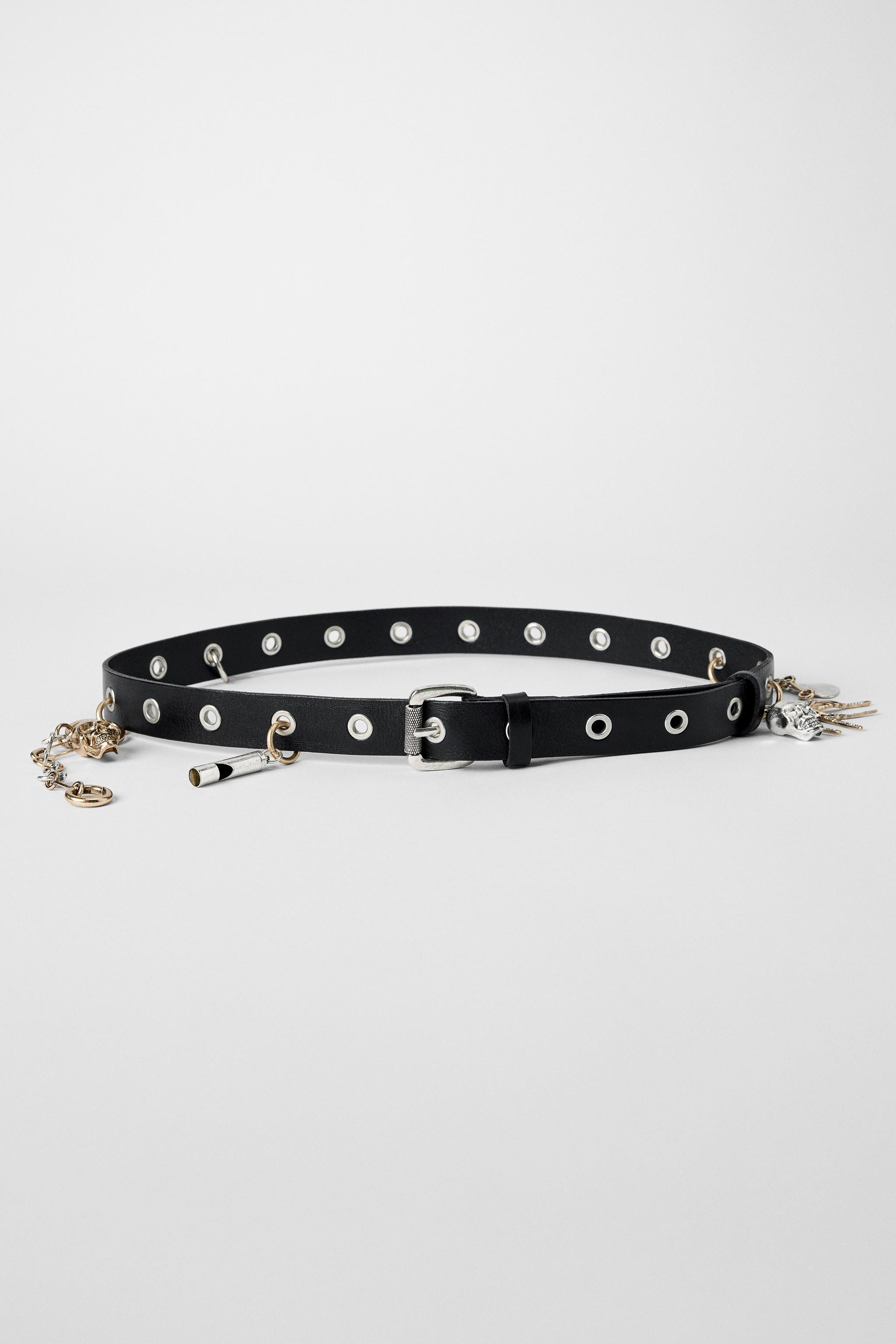 LEATHER STUDDED CHARM BELT KATE MOSS X ZARA | Zara UK