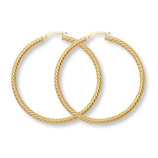 Hoop Earrings 14K Yellow Gold 50mm|Kay | Kay Jewelers
