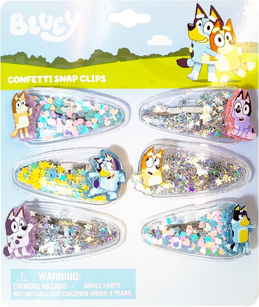 Bluey Hair Accessories For Girls, 6pc Bluey Cute Hair Clips For Girls with Favorite Bluey Charact... | Amazon (US)