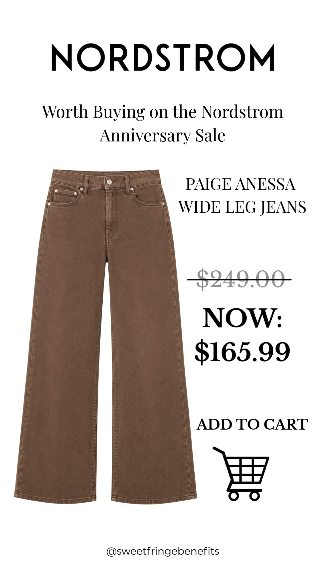 The PAIGE Anessa Wide Leg Jeans are one of the best investment buys from the Nordstrom Anniversary Sale. The soft brown wash is a gorgeous neutral for fall, and the flattering high-rise, wide-leg fit pairs effortlessly with sweaters, blazers, and boots all season long.

💡 LTK MADE EASY
❤️ Heart = Support my posts!
🔖 Save = Get sale & restock alerts
📋 Lists = Keep favorites organized
📲 Share = Send lists and products to a friend. Hello, Christmas List!
💬 Comment = Ask me anything about what I’m wearing.:-) 

 #LTKootd #LTKOver40 #LTKSaleAlert