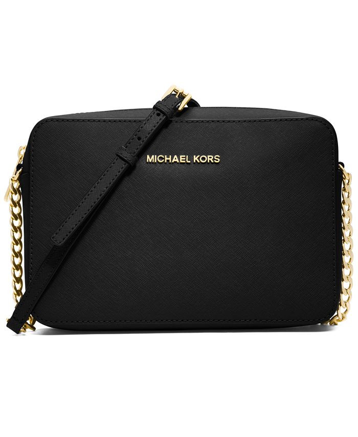 Michael Kors Leather Jet Set East West Crossbody & Reviews - Women - Macy's | Macys (US)