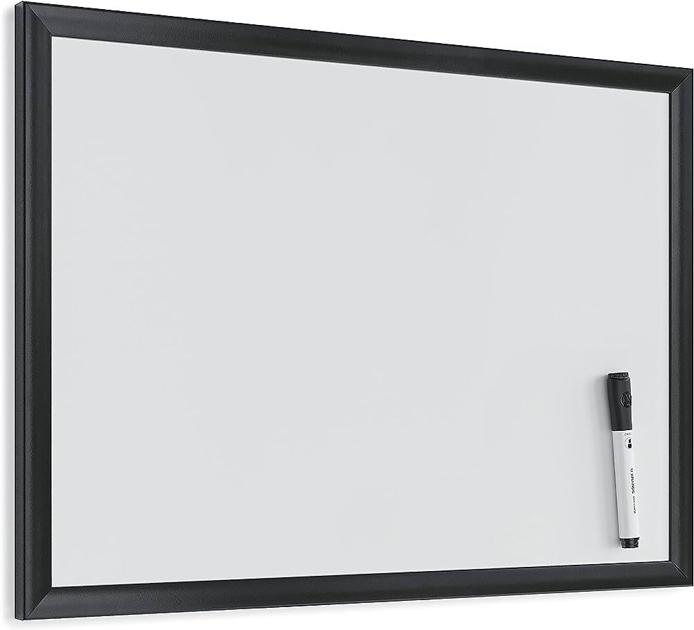 U Brands Magnetic Dry-Erase Board, 24 X 18 Inches, Black Wood Frame | Amazon (US)