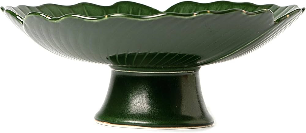 Ceramic Fruit Bowl for Kitchen Counter, Decorative bowl, Pedestal bowl, Footed bowl, Modern fruit... | Amazon (US)