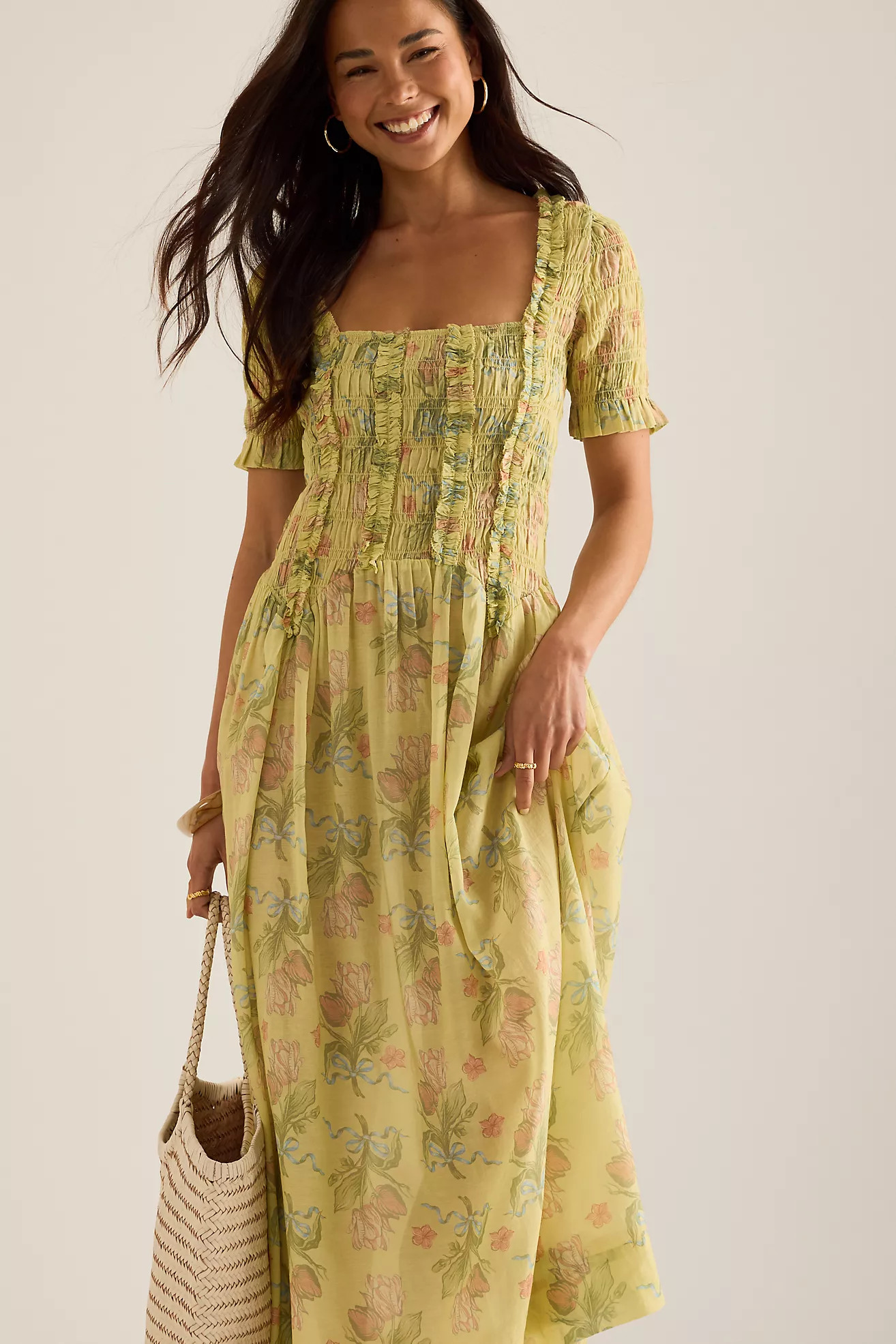 Damson Madder Raphaela Ruffle Midi Dress | Anthropologie (UK)