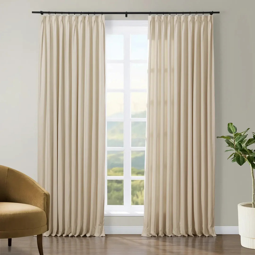 Tavis Premium Velvet Curtain Pleated | TWOPAGES