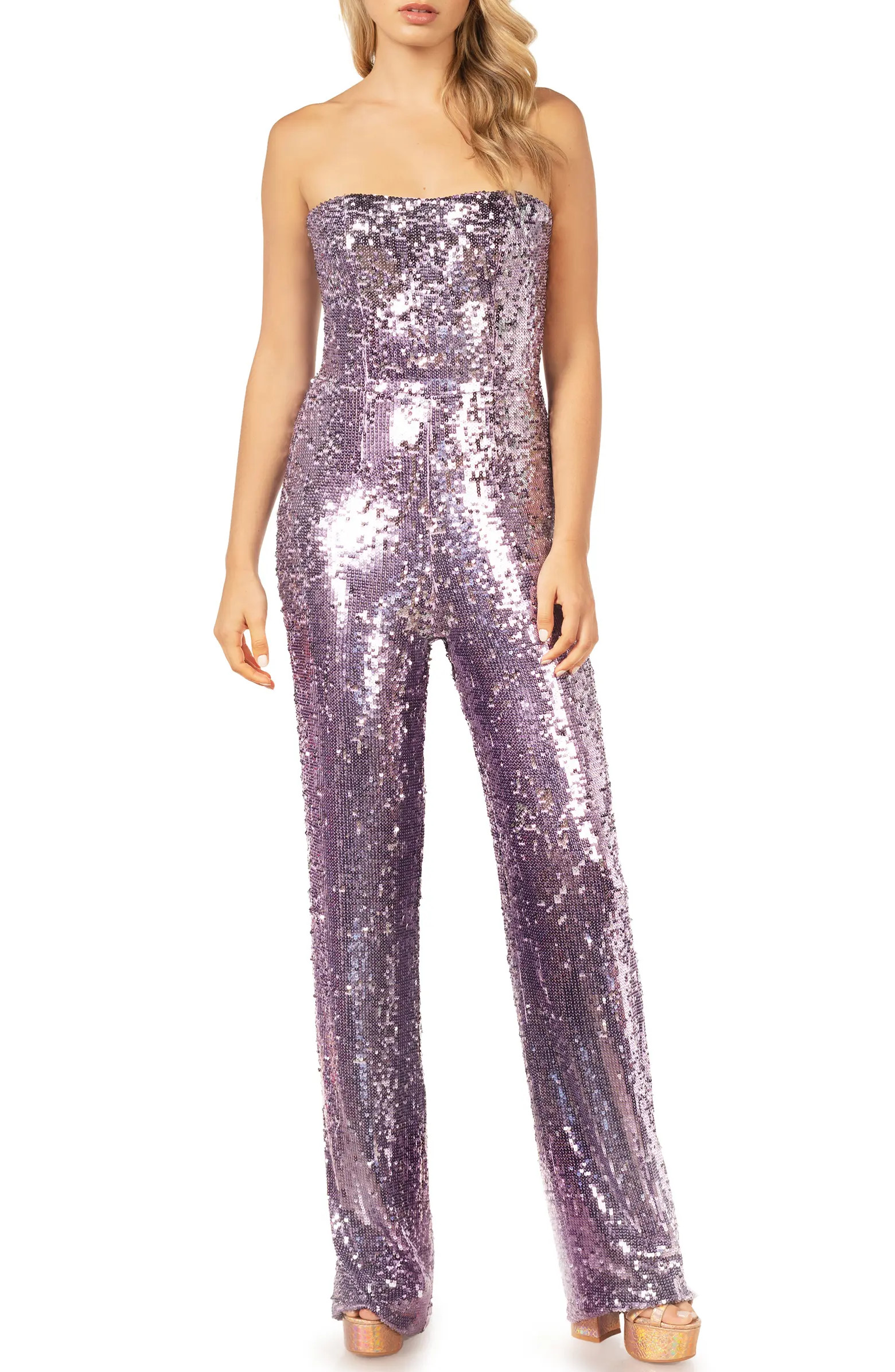 Andy Sequin Strapless Jumpsuit | Nordstrom