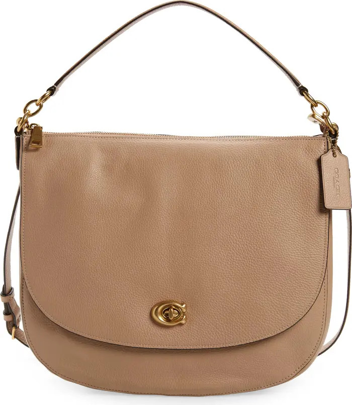 Polished Pebble Leather Shoulder Bag | Nordstrom