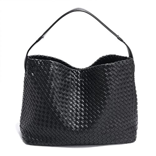 Amazon.com: FEOFFS Woven Leather Tote Bag For Women Crossbody Shoulder Bag Large Handbags Hobo Ba... | Amazon (US)