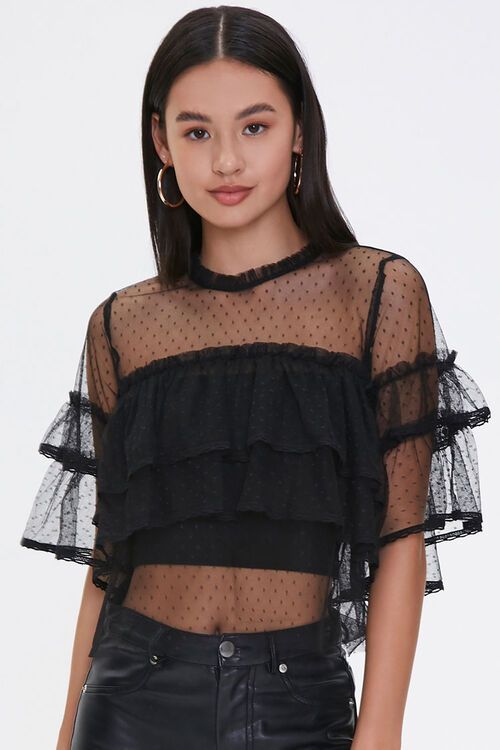 Tiered Clip Dot Top | Forever 21 (US)