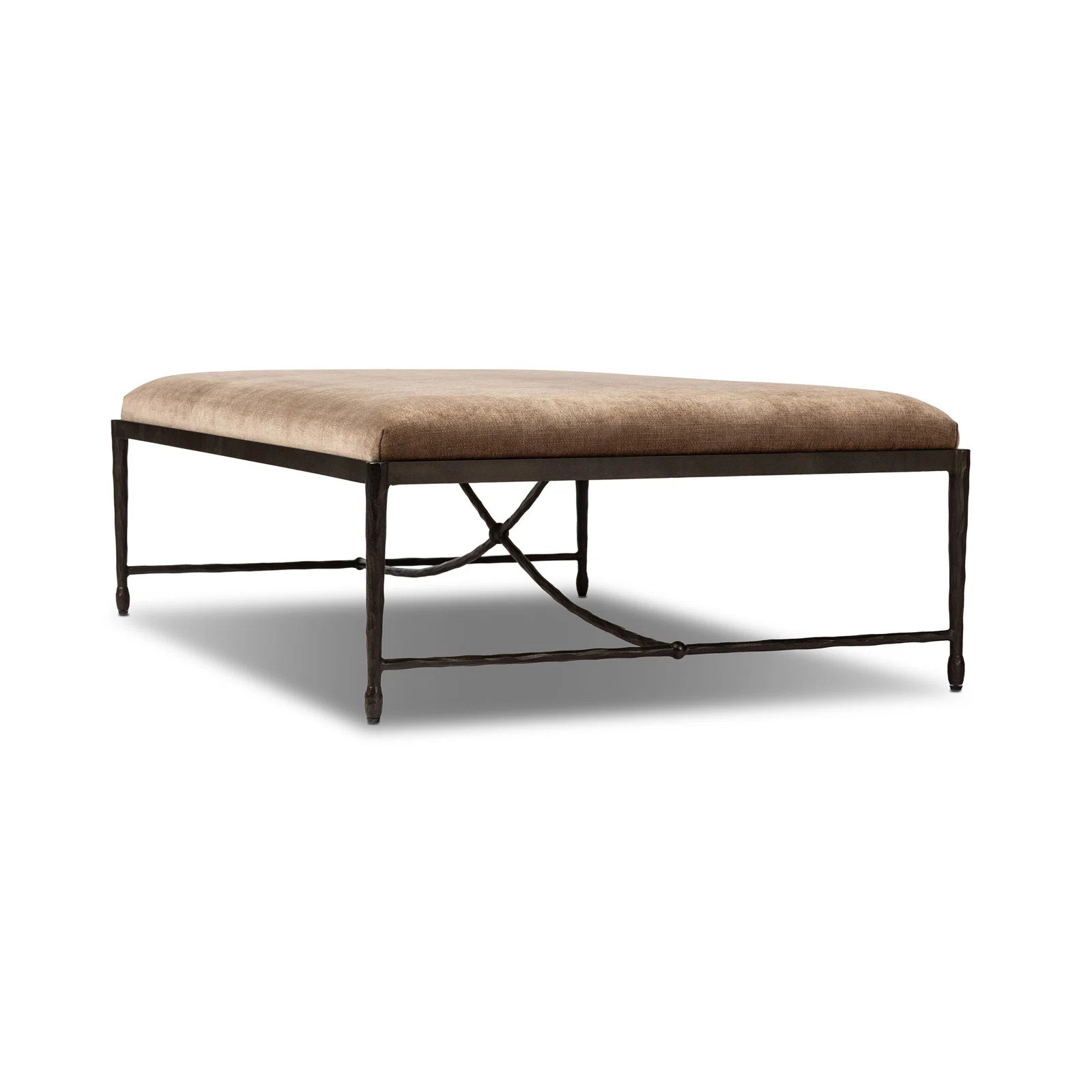 Jade 55" Hammered Iron Cocktail Ottoman | Joss & Main