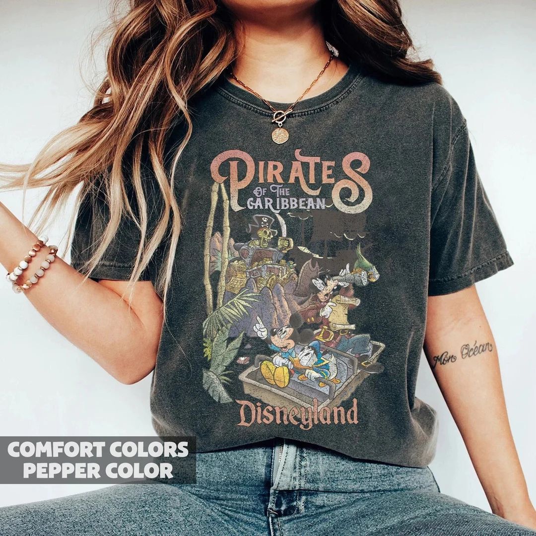 Vintage Pirates of the Caribbean Disneyland Shirts, Mickey Pirates Shirt, Disneyland Trip 2023 Sh... | Etsy (US)