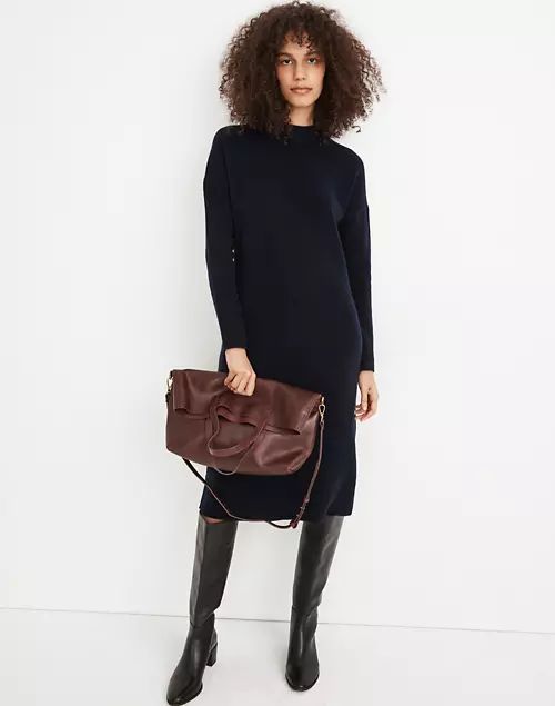 (Re)sourced Cashmere Mockneck Midi Sweater Dress | Madewell