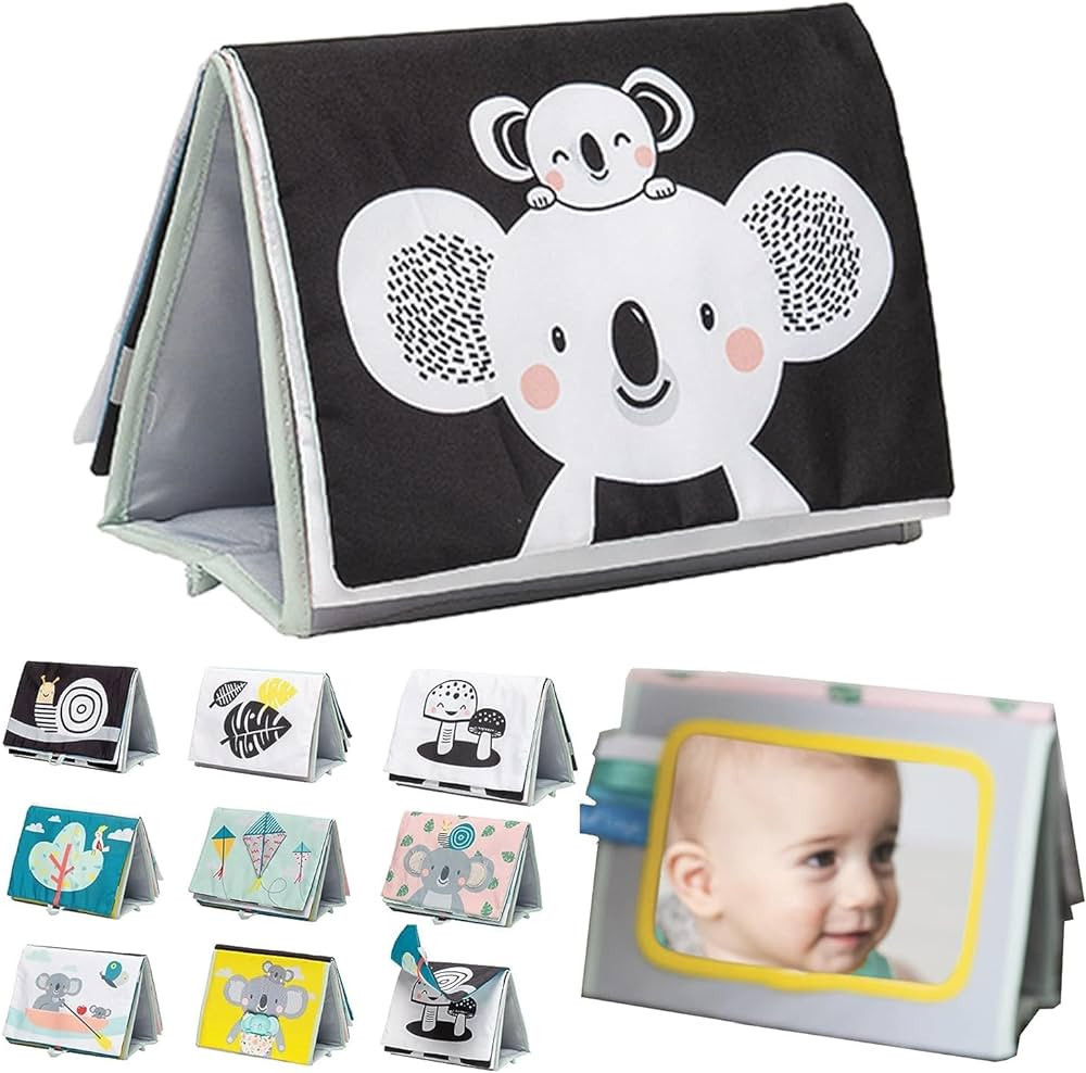 Tummy Time Toys High Contrast Baby Book. Fun, Interactive Crinkle Books for Babies with Baby Tumm... | Amazon (US)