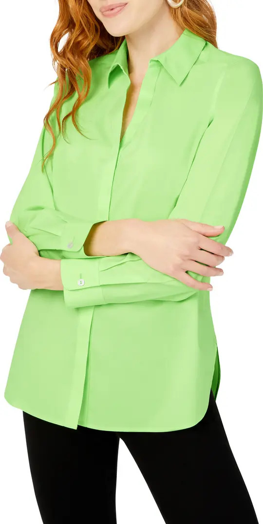 Kylie Non-Iron Cotton Button-Up Shirt | Nordstrom
