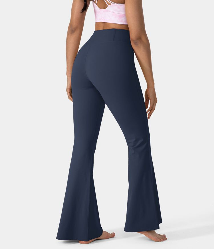 Women’s Crossover High Waisted Back Pocket Super Flare Leggings - HALARA | HALARA