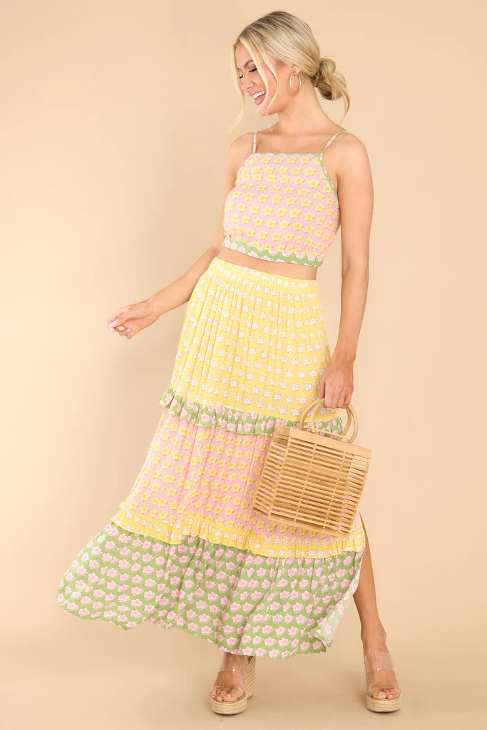 The Best Days Yellow Multi Floral Two Piece Set | Red Dress 