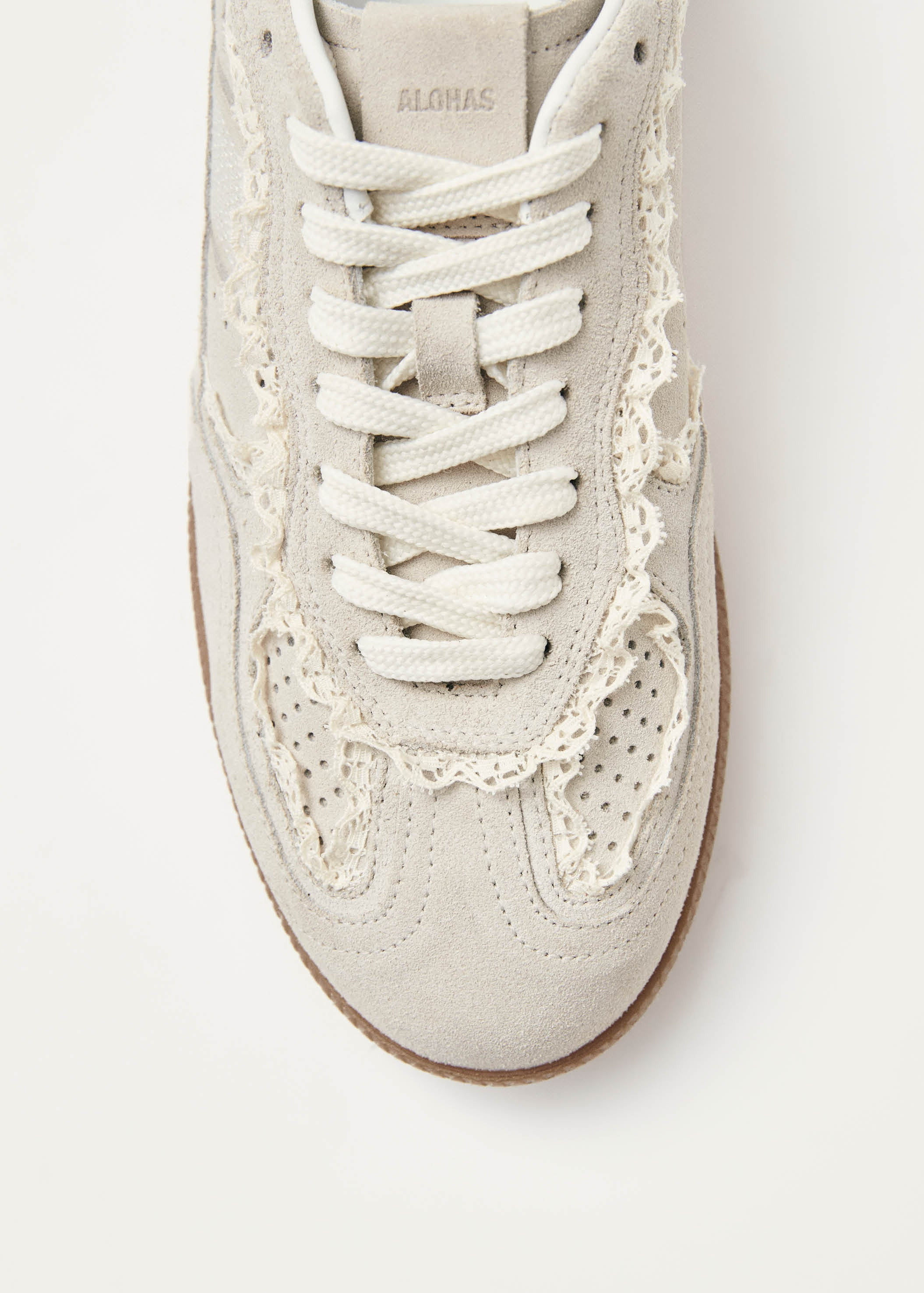 Tb.490 Crochet Cream Leather Sneakers | ALOHAS | Alohas US
