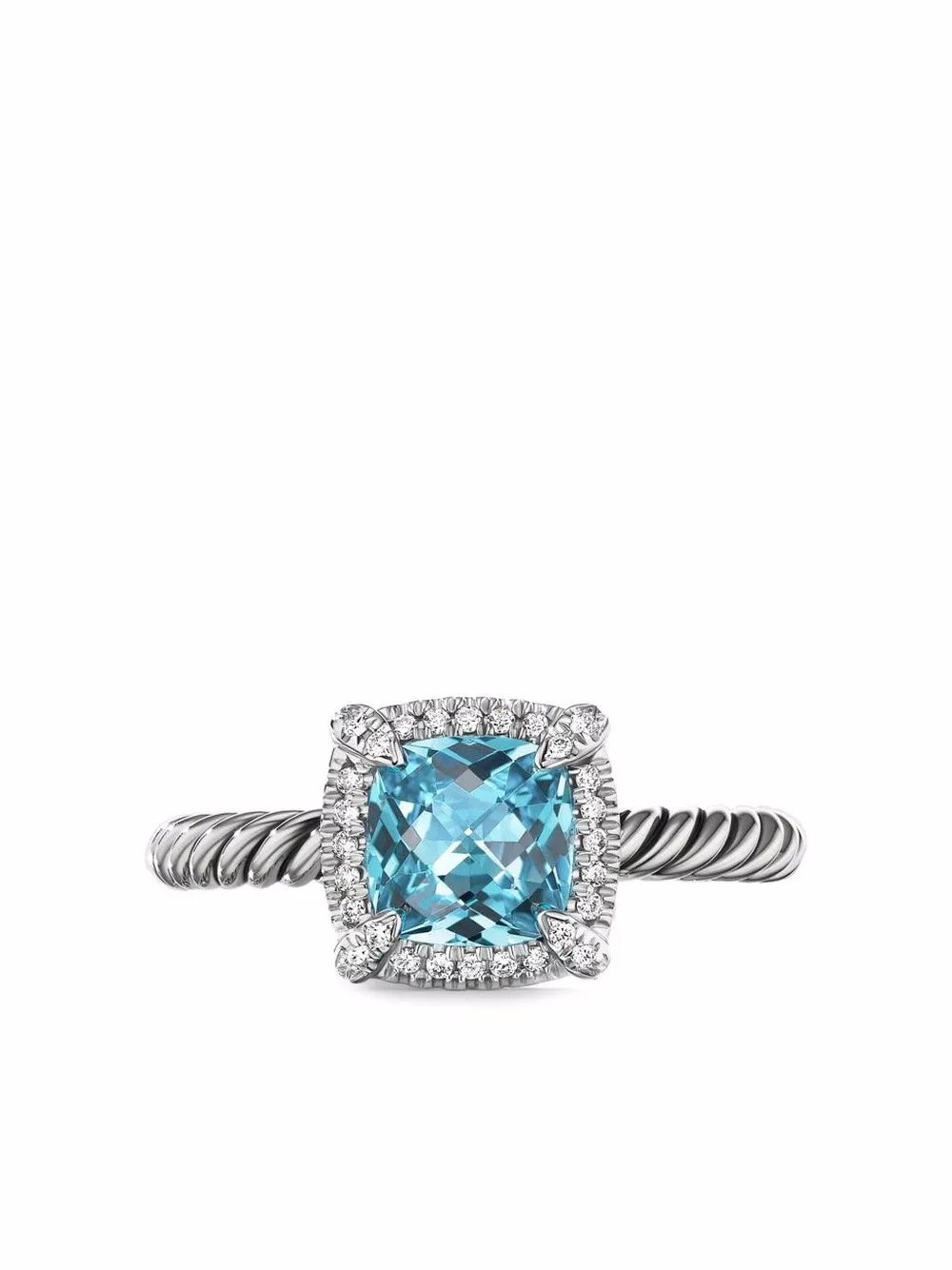 sterling silver Châtelaine blue topaz and diamond ring | Farfetch Global