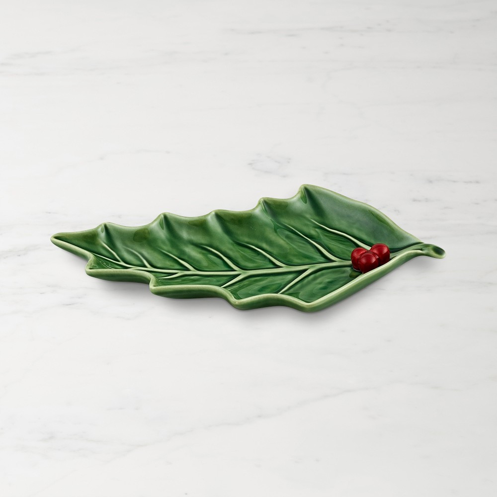 Bordallo Pinheiro Holly Berry Tray | Williams-Sonoma