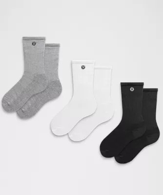 Unisex Daily Essential Crew Socks   3 Pack | lululemon (AU)