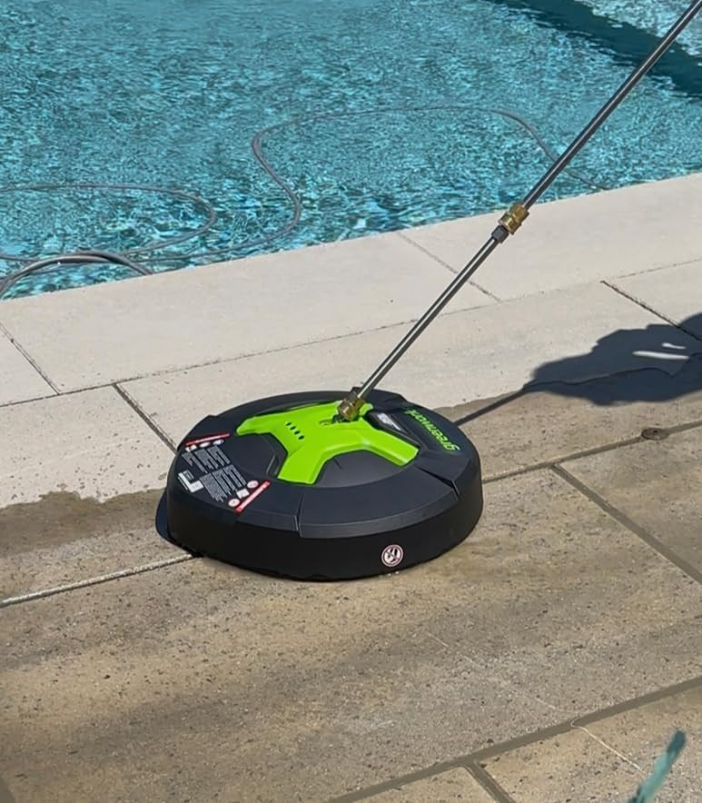 Surface cleaner pressure washer attachment. Paver cleaner. Patio cleaner. Driveway, cement cleaner. I am so impressed! | Amazon (US)