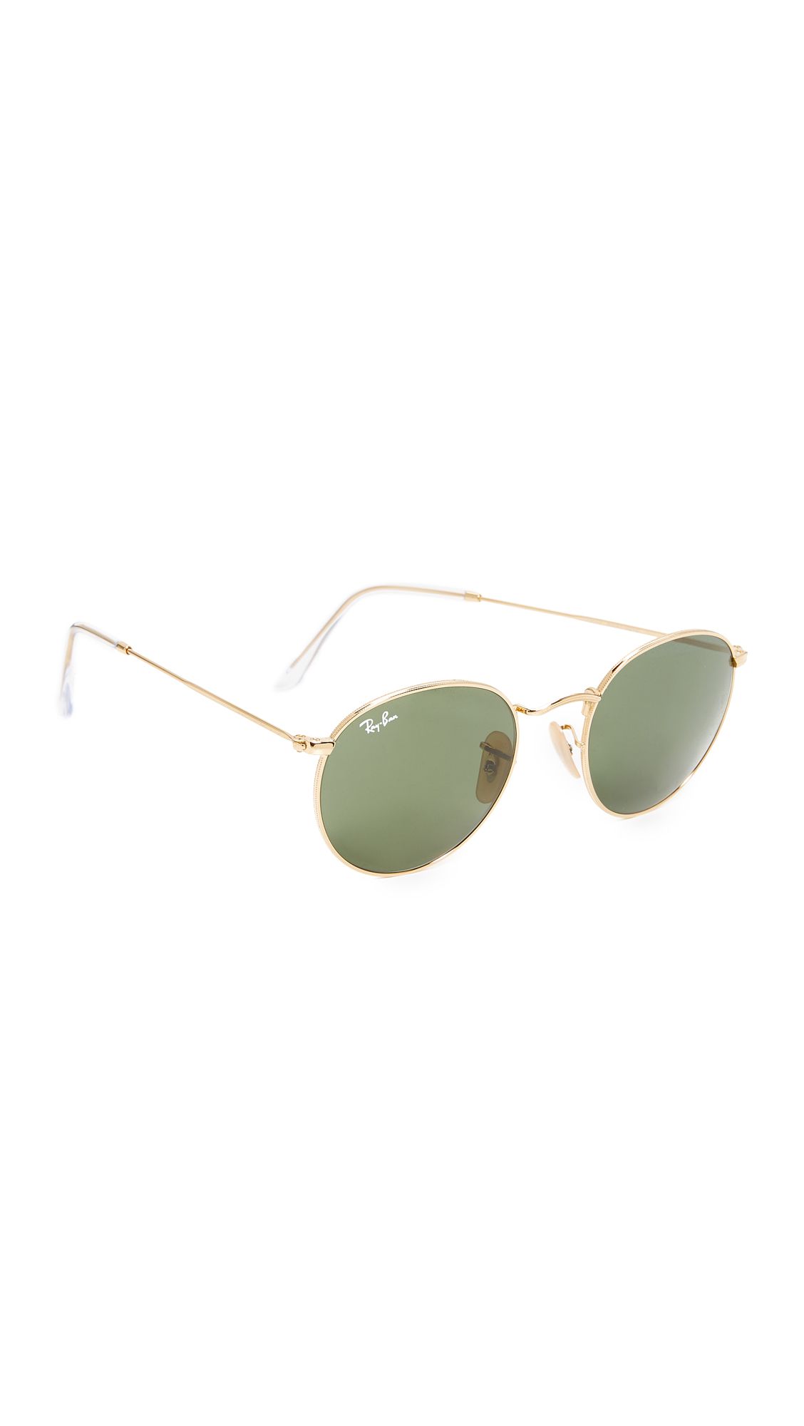 Ray-Ban Phantos Round Sunglasses - Gold/Green | Shopbop