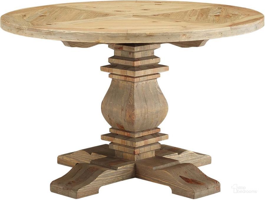 Column Brown 47 Inch Round Pine Wood Dining Table EEI-3491-BRN - 1StopBedrooms | 1stopbedrooms