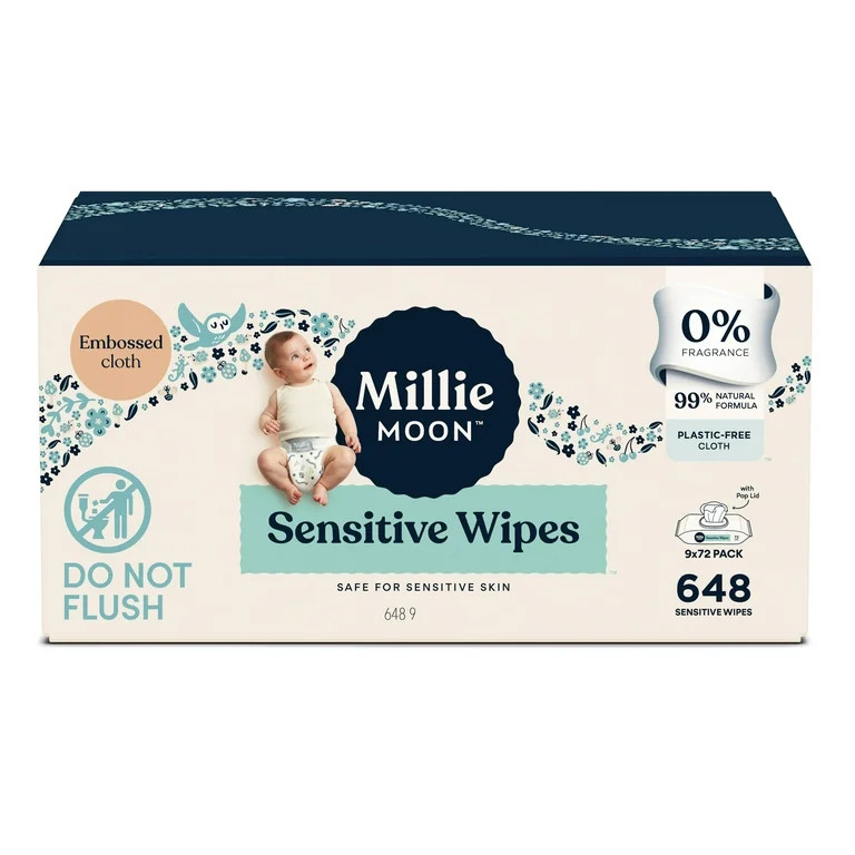 Millie Moon Sensitive Wipes, 648 Count | Walmart (US)
