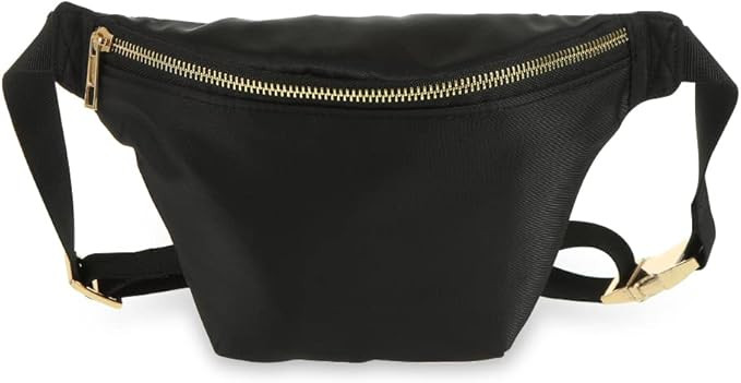 Adjustable Waist Pack Bag Water Resistant (Black) | Amazon (US)