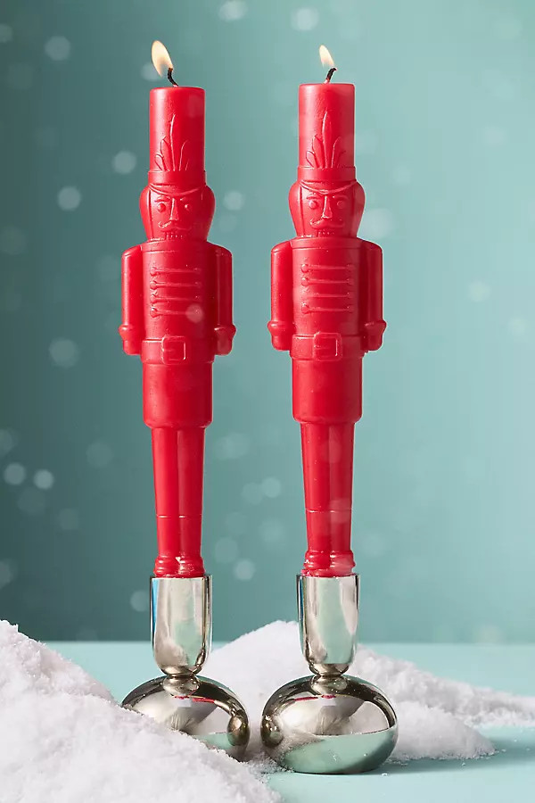 Nutcracker Taper Candles, Set of 2 | Anthropologie (US)