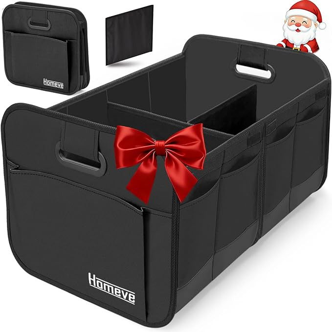 Homeve Car Trunk Organizer, Car Storage, Reinforced Handles, Collapsible Multi-Compartment Car Or... | Amazon (US)