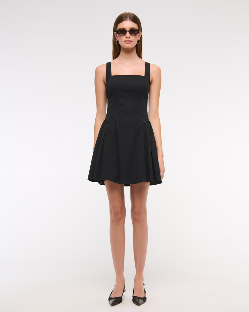 Dipped-Waist Stretch Mini Dress | Abercrombie & Fitch (US)