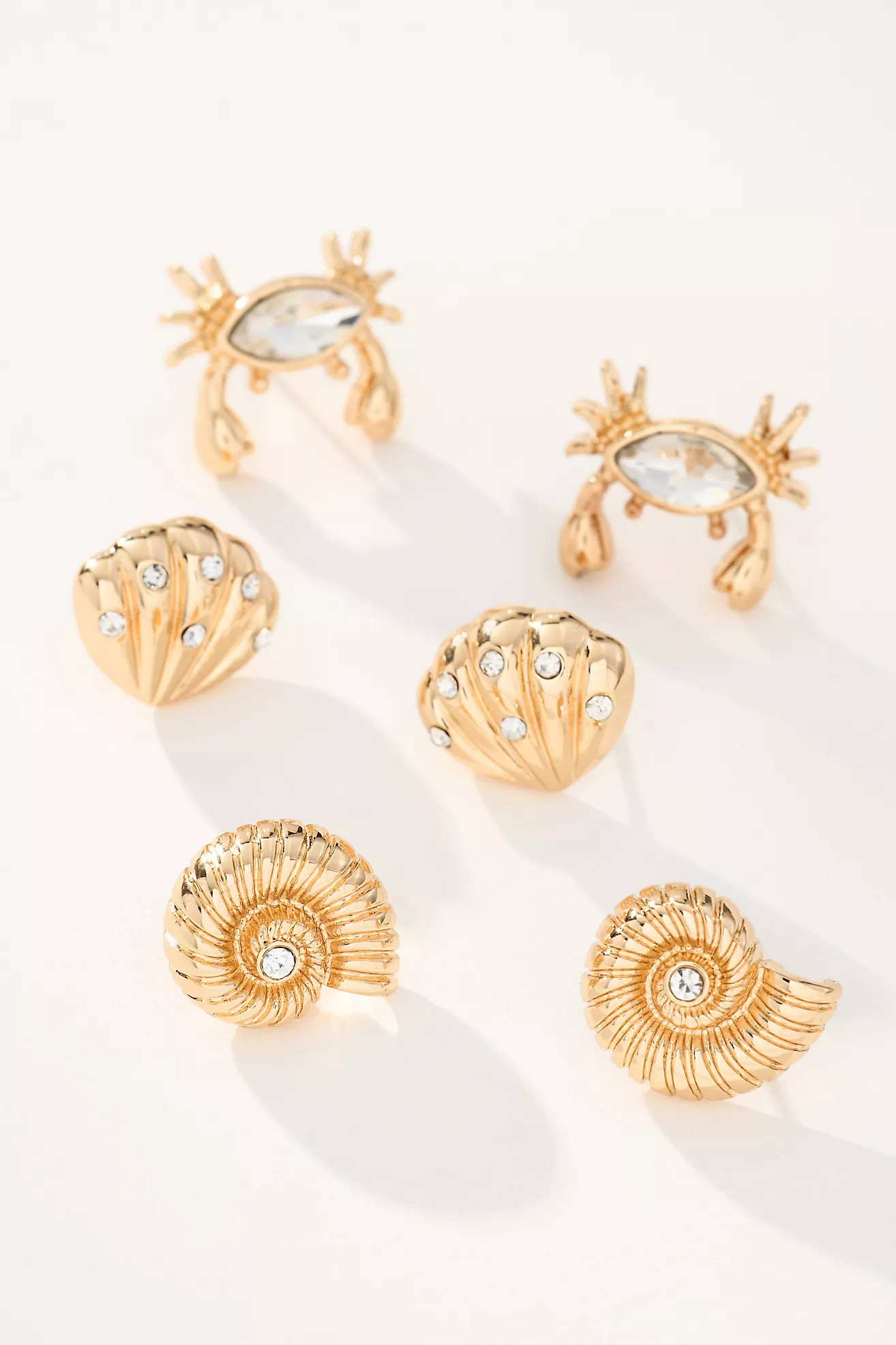 Summer Icon Post Earrings, Set of 3 | Anthropologie (US)