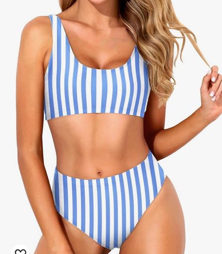 Amazon bikini swimsuit on sale for Amazon big spring sale!! Amazon high waisted swimsuit 

#LTKsalealert