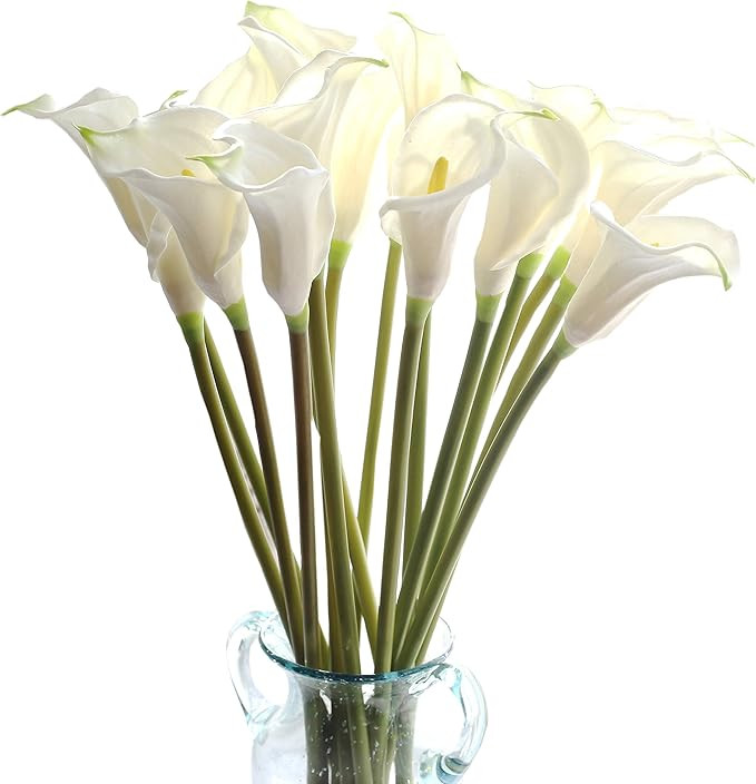 10pcs Calla Lilies Artificial Flower,26'' Long Stem Artificial Calla Lily Flowers,Realistic Arum ... | Amazon (US)