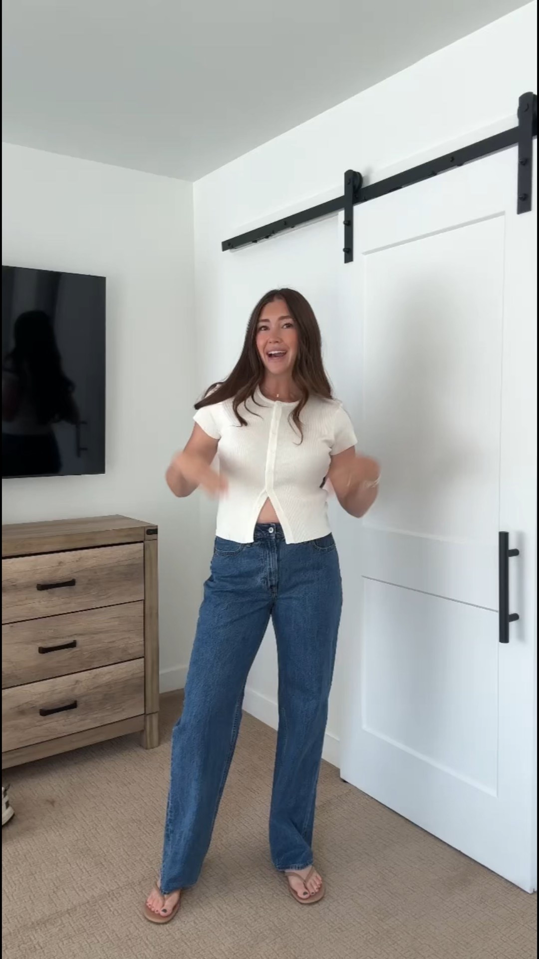 Amazon button up short sleeve cardigan Amazon find! Go up one size! 