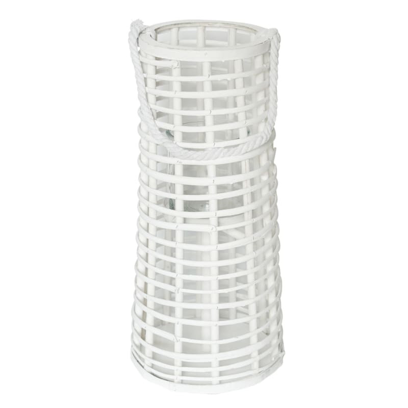 Ty Pennington White Willow Glass Lantern, 20" | At Home