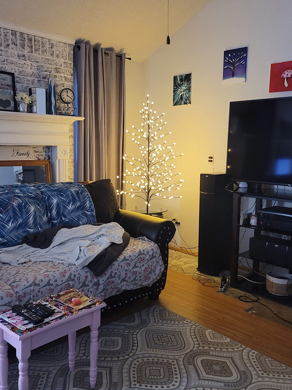 Birch Tree Light 7 Feet 736L LED Artificial Tree Christmas Decorations Lighted Tree for Home Party Festival and Outdoor Use Warm White | Amazon (US)