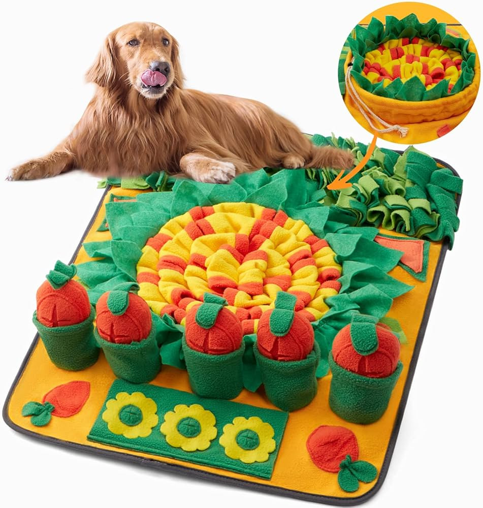 GUKEMLO Pet Snuffle Mat for Dogs, Large Nosework Feeding Snuffle Mat for Dog & Cat Interactive Ga... | Amazon (US)