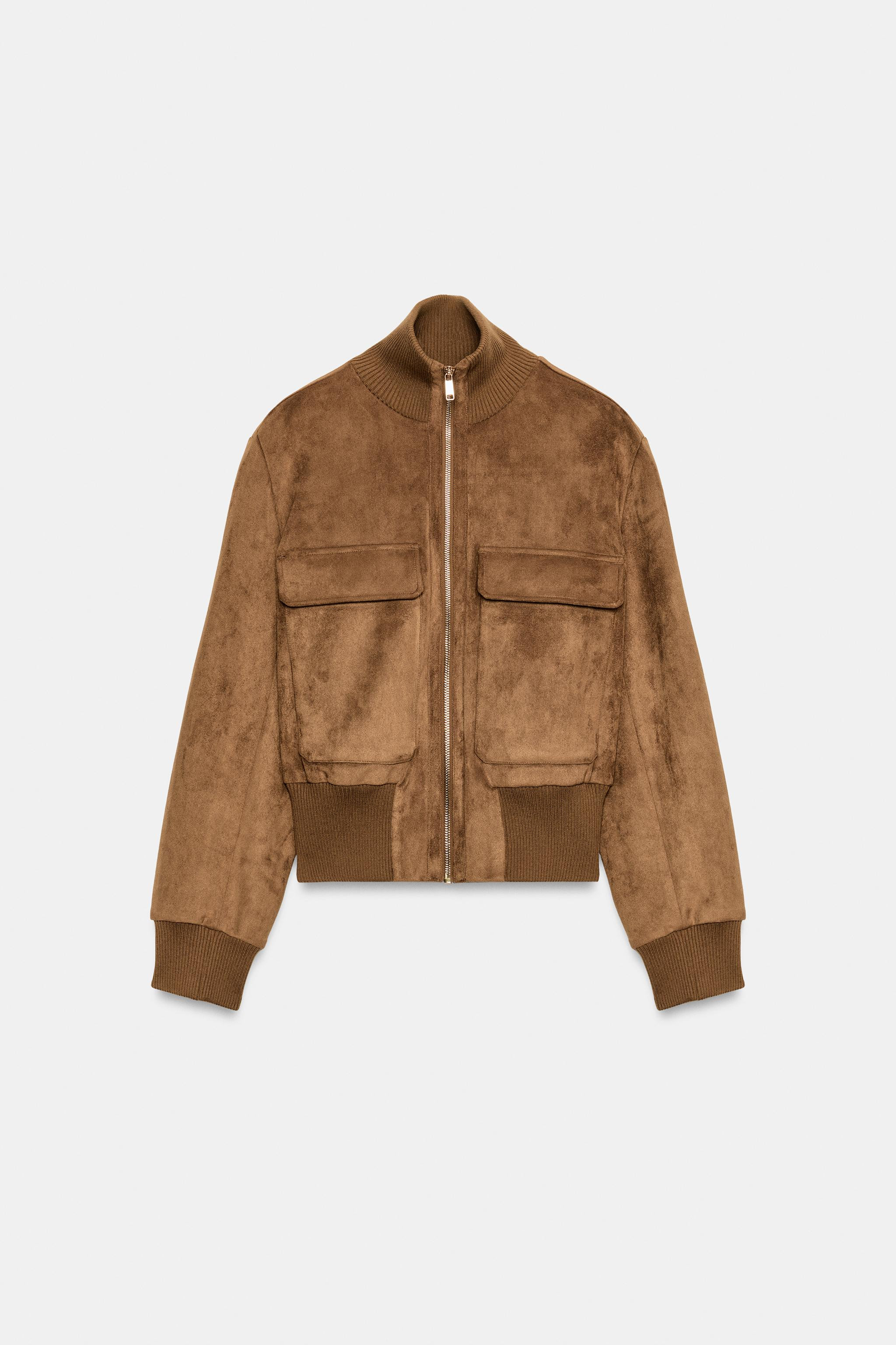 FAUX SUEDE BOMBER JACKET | Zara US
